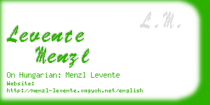 levente menzl business card